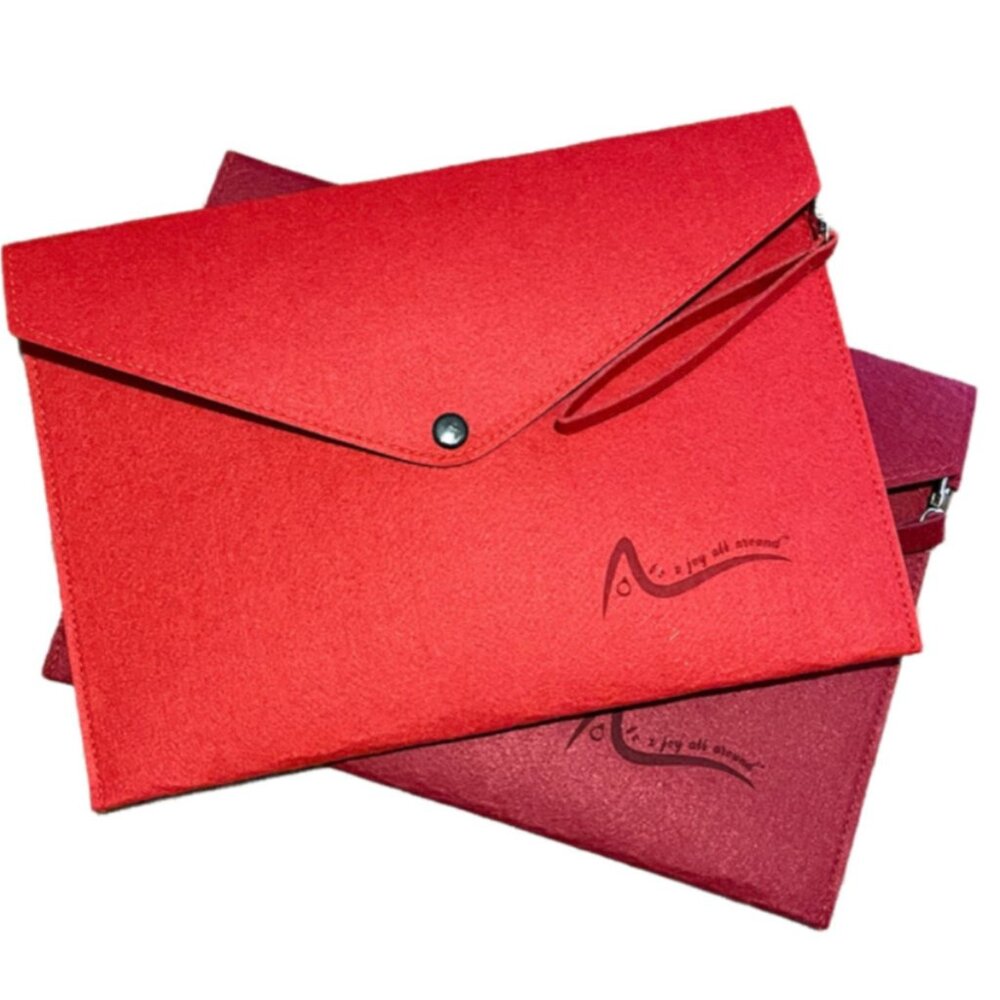 A4 Wool Felt File Folder Business Briefcases Organizer Storage Bag Set of 2pcs